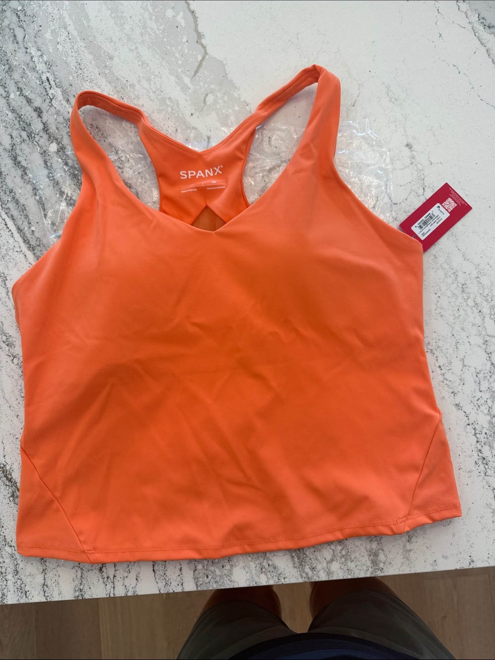 SPANX Orange Racerback Tank Top